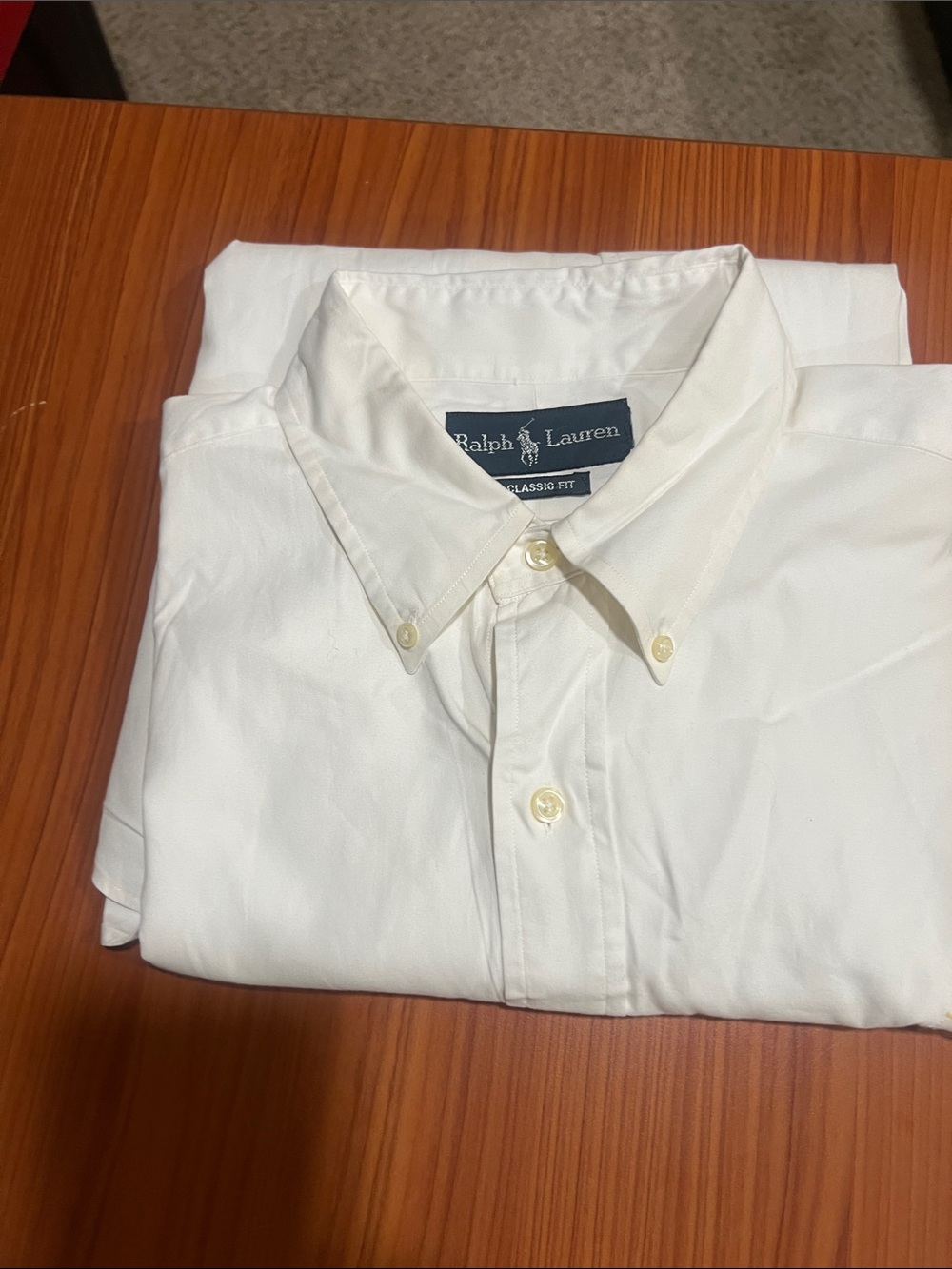 Ralph Lauren White Button-Down Dress Shirt